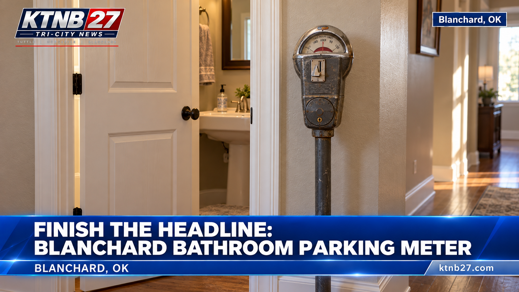Finish the Headline: Blanchard Bathroom Parking Meter